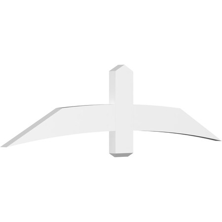 Ekena Millwork Bellingham Architectural Grade PVC Gable Bracket, 72"W x 18"H x 2"D x 6"F, 6/12 Pitch GBP072X18X0206BEL00